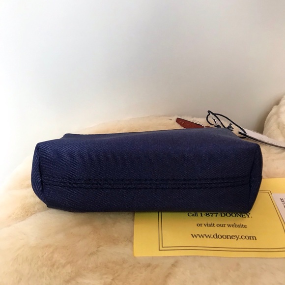 Dooney & Bourke Zipper Cosmetic Pouch Navy Blue - Picture 6 of 8